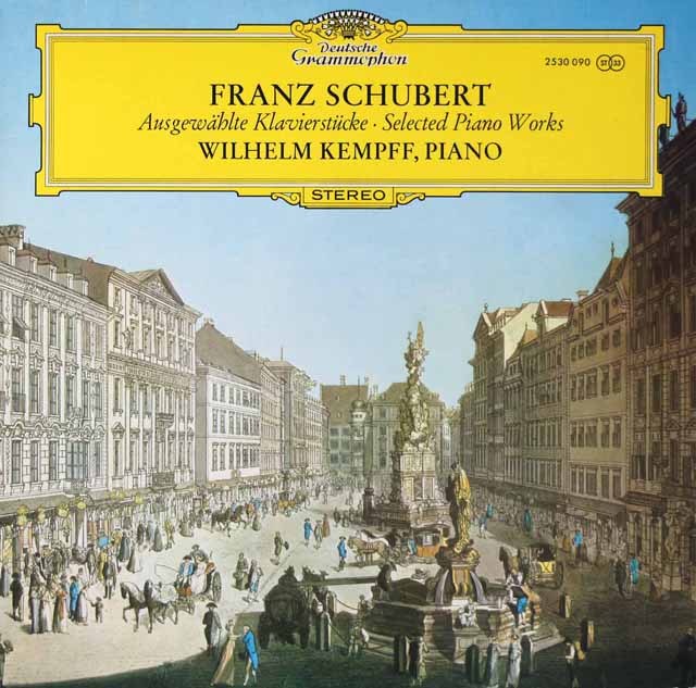 ケンプのシューベルト/3つのピアノ曲(即興曲)ほか　独DGG　3624　LP レコード