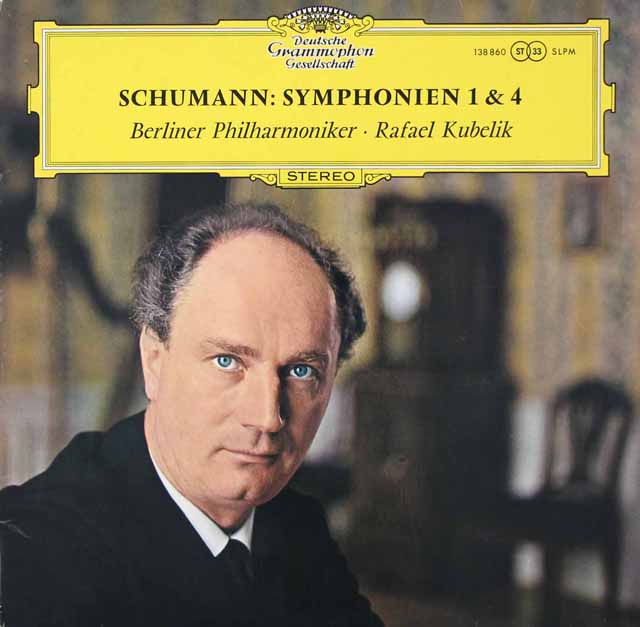 クーベリックのシューマン/交響曲第1、4番　独DGG　3624　LP レコード