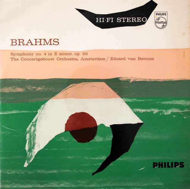 【オリジナル盤】　ベイヌムのブラームス/交響曲第4番　蘭PHILIPS　3624　LP レコード