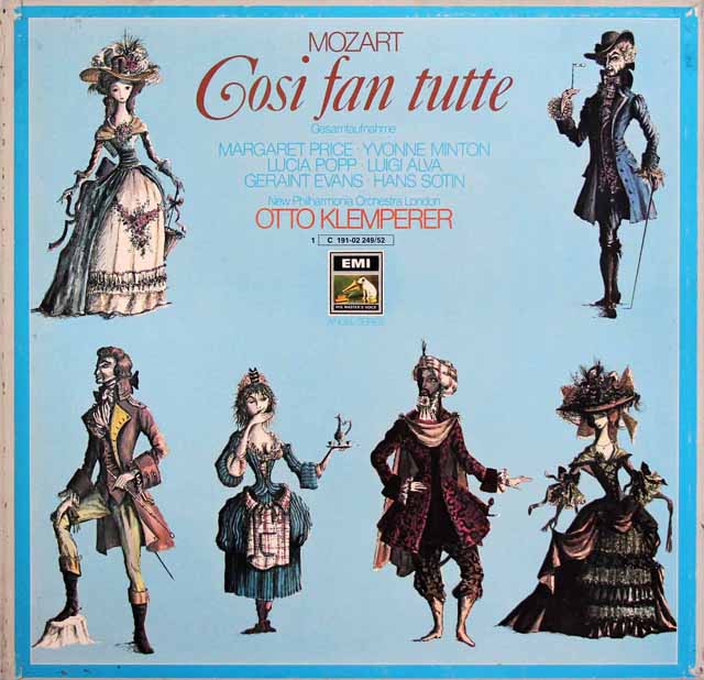 クレンペラーのモーツァルト/「コシ・ファン・トゥッテ」全曲　独EMI　3624　LP レコード
