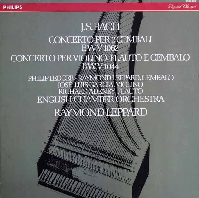 レッパードのバッハ/2台のチェンバロのための協奏曲ハ短調ほか　蘭PHILIPS　3625　LP レコード