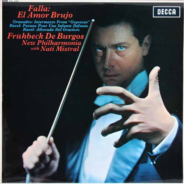 【1G/1G】　デ・ブルゴスのファリャ/「恋は魔術師」ほか　英DECCA　3625　LP レコード