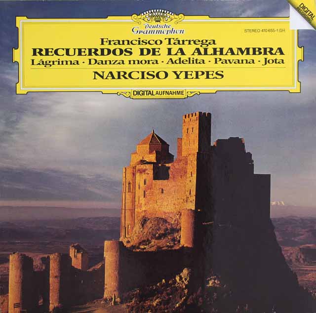 イエペスのタルレガ/ギター作品集　独DGG　3625　LP レコード