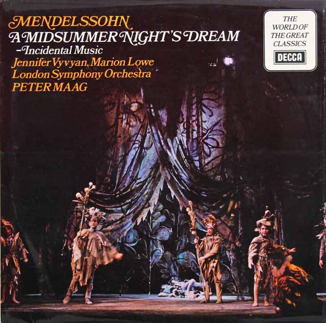 マークのメンデルスゾーン/「真夏の夜の夢」　英DECCA　3626　LP レコード