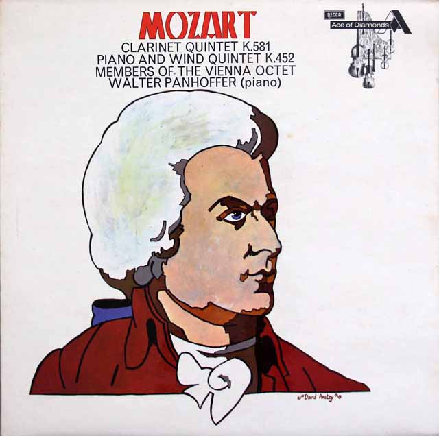 ウィーン・オクテット（八重奏団）のモーツァルト/クラリネット五重奏曲ほか　英DECCA(Ace of Diamonds)　3626　LP レコード
