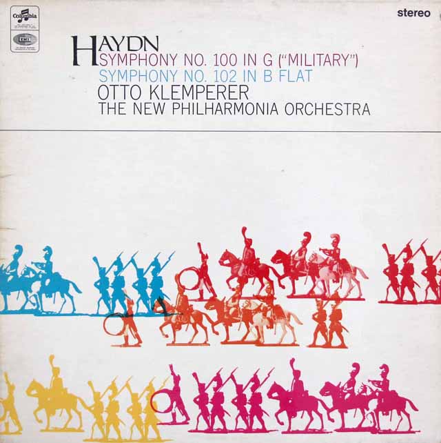 【オリジナル盤】　クレンペラーのハイドン/交響曲第100番「軍隊」&第102番　英Columbia　3626　LP レコード