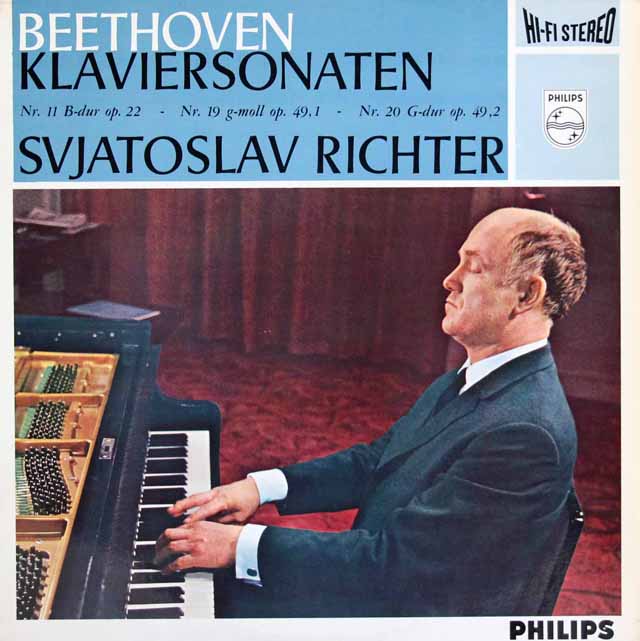 【オリジナル盤】　リヒテルのベートーヴェン/ピアノソナタ第11番、19番、20番　蘭PHILIPS　3626　LP レコード