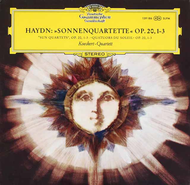 ケッケルト四重奏団のハイドン/「太陽」四重奏曲 作品20 全曲　独DGG　3627　LP レコード