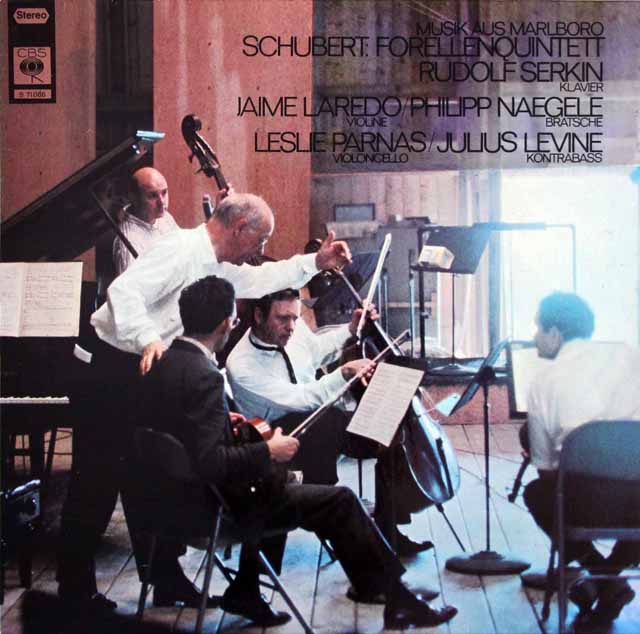 ゼルキンらのシューベルト/ピアノ五重奏曲「鱒」　独CBS　3627　LP レコード