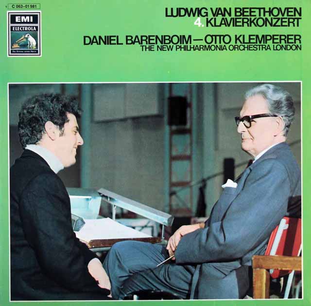 バレンボイム、クレンペラーのベートーヴェン/ピアノ協奏曲第4番　独EMI　3627　LP レコード