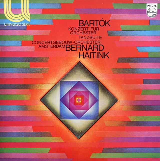 ハイティンクのバルトーク/管弦楽のための協奏曲、舞踏組曲　蘭PHILIPS　3627　LP レコード
