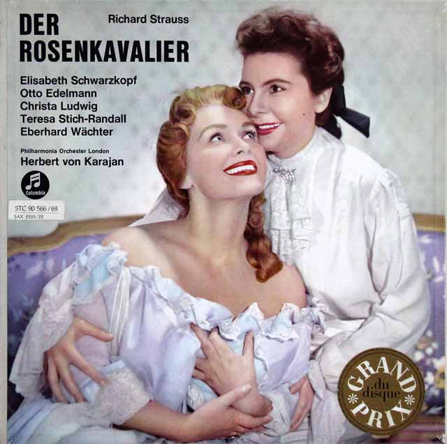 【オリジナル盤】　カラヤンのR.シュトラウス/「ばらの騎士」全曲　英Columbia　3627　LP レコード