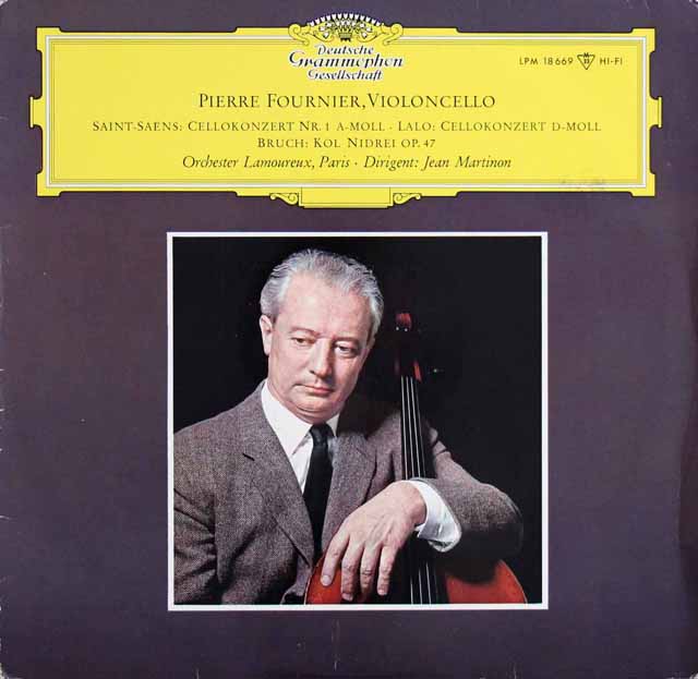 【モノラル】　フルニエ、マルティノンのラロ/チェロ協奏曲ほか　独DGG　3628　LP レコード
