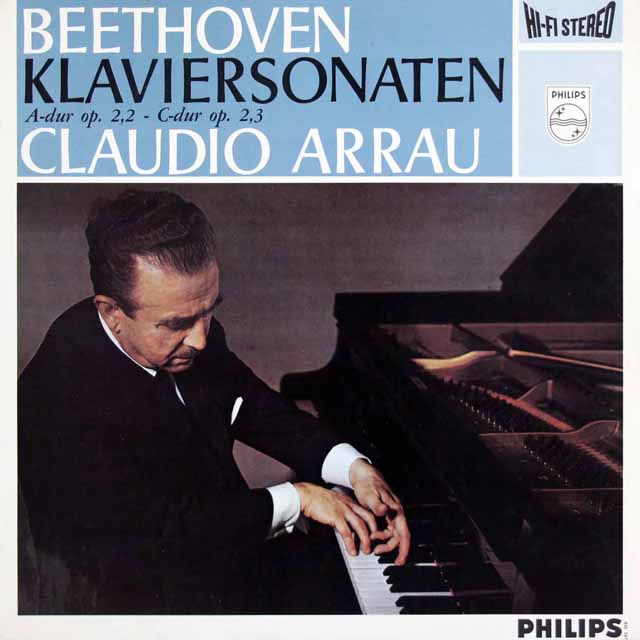アラウのベートーヴェン/ピアノソナタ第2、3番　蘭PHILIPS　3628　LP レコード