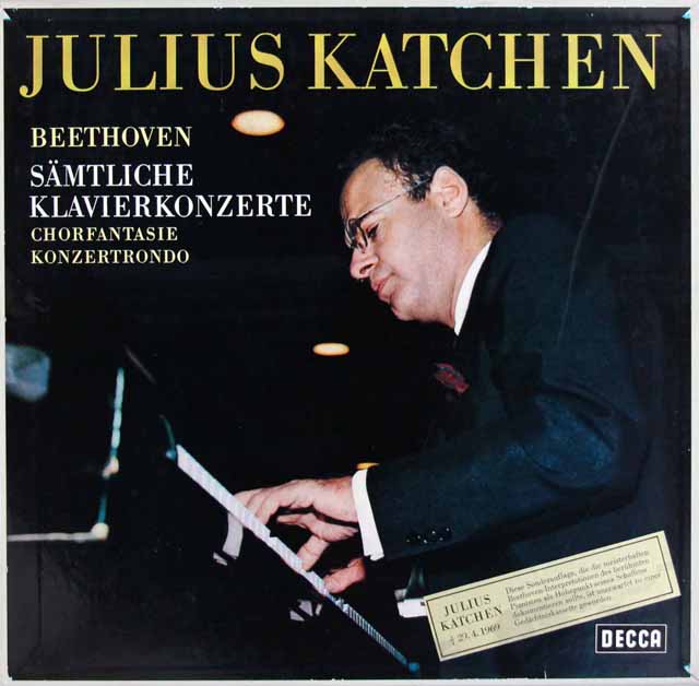 カッチェン、ガンバのベートーヴェン/ピアノ協奏曲全集　独DECCA　3628　LP レコード