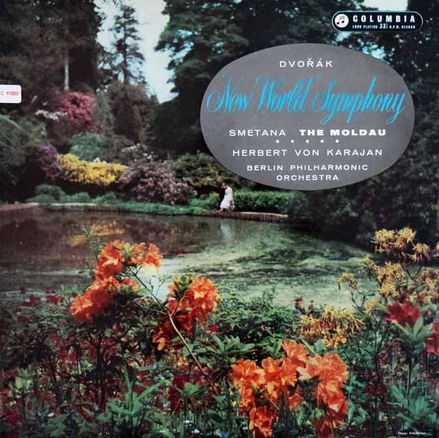 【モノラル】　カラヤンのドヴォルザーク/交響曲第9(5)番「新世界より」ほか　英Columbia　3628　LP レコード