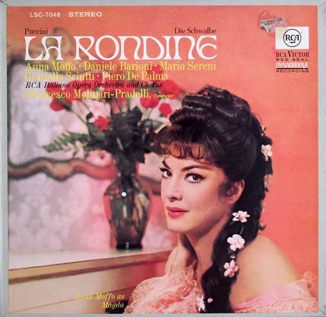 モッフォ、プラデルリらのプッチーニ/「ラ・ロンディーヌ」(つばめ）全曲  　独RCA　3628　LP レコード