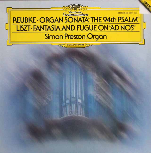 プレストンのリスト/「アド・ノス」による前奏曲とフーガほか　独DGG　3629　LP レコード