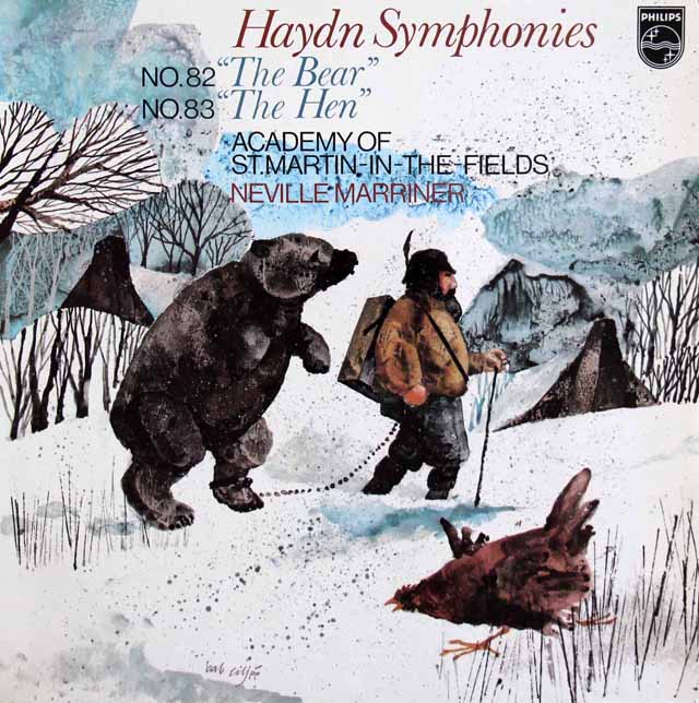 マリナーのハイドン/交響曲「熊」&「めんどり」　蘭PHILIPS　3630　LP レコード