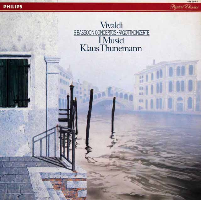 トゥーネマン、イ・ムジチのヴィヴァルディ/ファゴット協奏曲集　蘭PHILIPS　3631　LP レコード