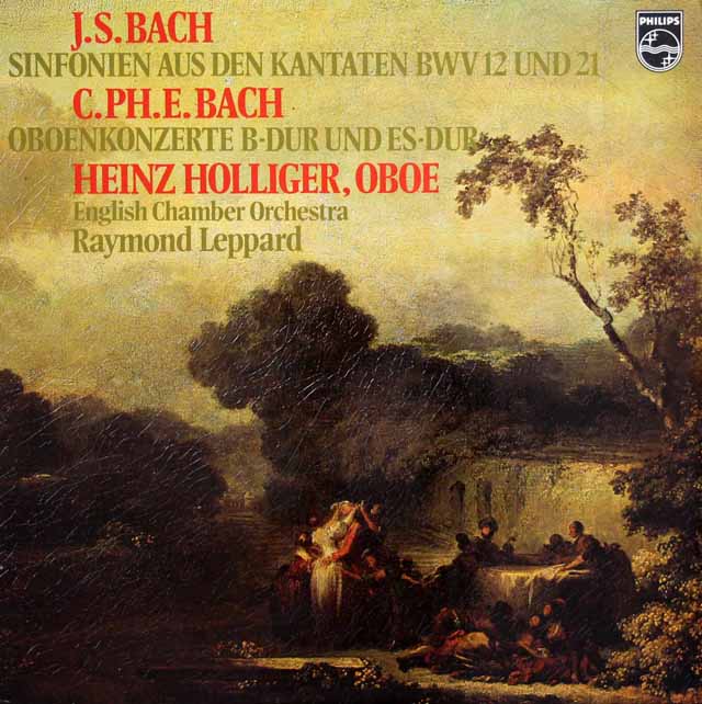 ホリガー、レッパードのバッハ/カンタータ 第12番「泣き、嘆き、憂い、おそれ」からシンフォニアほか　蘭PHILIPS　3631　LP レコード