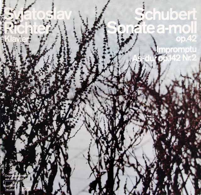 リヒテルのシューベルト/ピアノソナタ第16番ほか　独EURODISC（MELODIA/Auslese）　3631　LP レコード