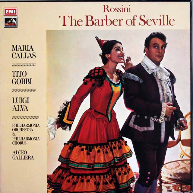 カラス&ガリエラらのロッシーニ/「セビリアの理髪師」全曲　英EMI　3632　LP レコード