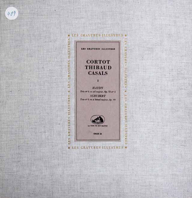 コルトー、ティボー&カザルスのシューベルト&ハイドン/ピアノ三重奏曲集　仏EMI　3632　LP レコード