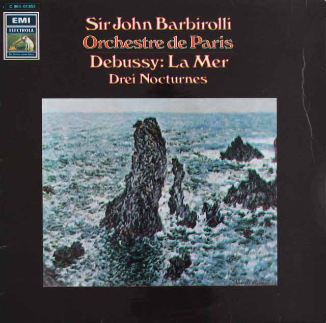 バルビローリのドビュッシー/「海」、「夜想曲」　独EMI　3632　LP レコード