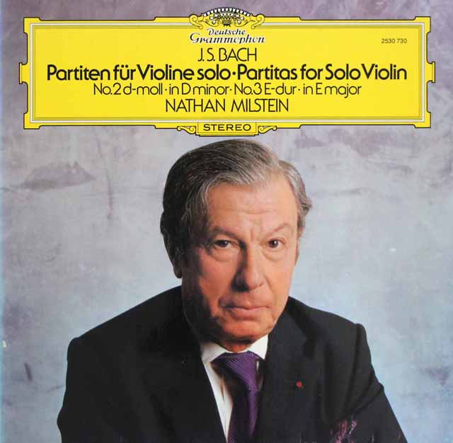 ミルシュタインのバッハ/無伴奏ヴァイオリン・パルティータ第2番（シャコンヌ）、第3番　独DGG　3632　LP レコード