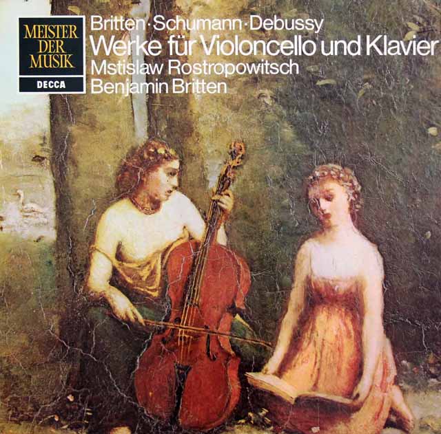 ロストロポーヴィチ、ブリテンのチェロソナタ集　独DECCA　3632　LP レコード
