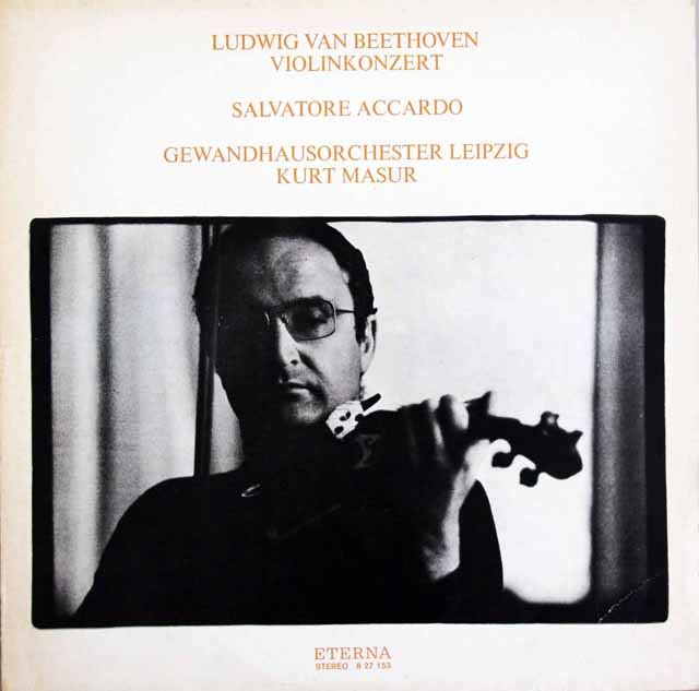 アッカルド、マズアのベートーヴェン/ヴァイオリン協奏曲　独ETERNA　3632　LP レコード
