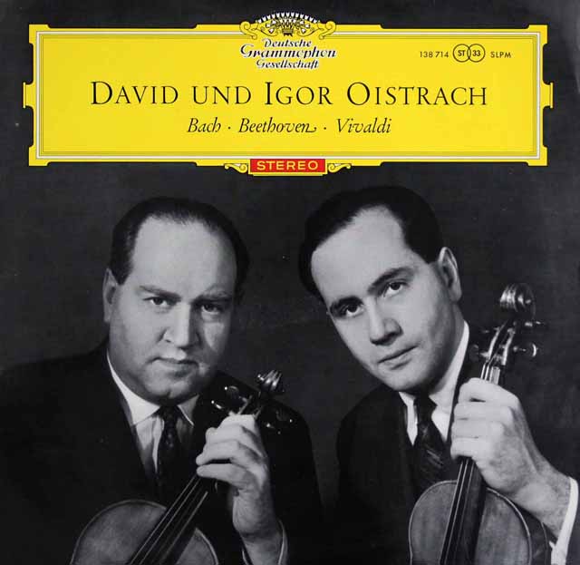 【赤ステレオ】　オイストラフ父子のバッハ/2つのヴァイオリンのための協奏曲 ほか　独DGG　3633　LP レコード