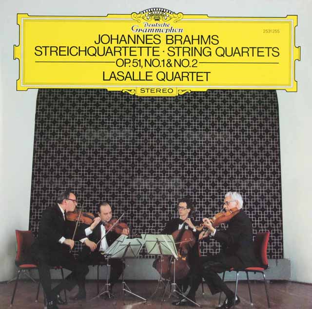 ラサール四重奏団のブラームス/弦楽四重奏曲第1、2番　独DGG　3633　LP レコード