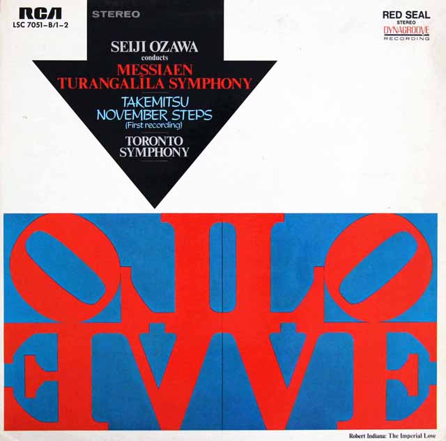 小澤のメシアン/トゥーランガリラ交響曲ほか　独RCA　3633　LP レコード