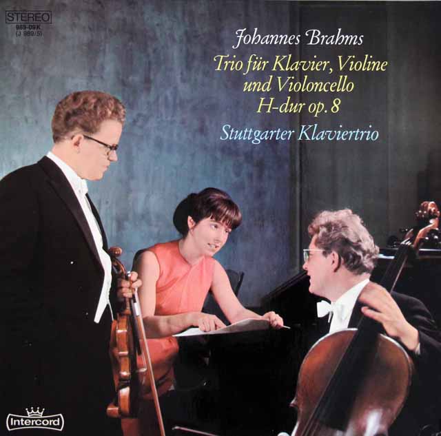 シュトゥットガルト・ピアノ三重奏団のブラームス/ピアノ三重奏曲第1番　独Intercord　3633　LP レコード