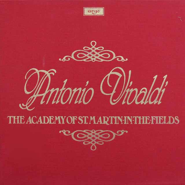 マリナー、アカデミー室内管弦楽団のヴィヴァルディ/「四季」、「調和の霊感」ほか作品集　蘭argo　3814　LP レコード