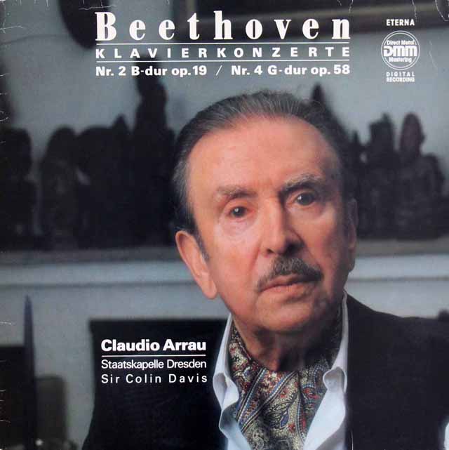 アラウ、デイヴィスのベートーヴェン/ピアノ協奏曲第2、4番　独ETERNA　3634　LP レコード