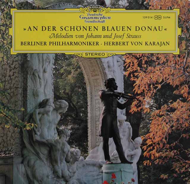 カラヤンのＪ.シュトラウス2世/「美しく青きドナウ」ほか　独DGG　3634　LP レコード