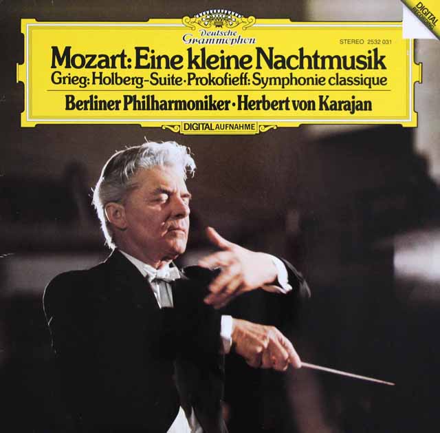 カラヤンのモーツァルト/セレナード第13番「アイネ・クライネ・ナハトムジーク」ほか　独DGG　3634　LP レコード