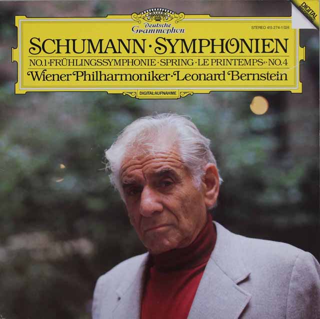 バーンスタインのシューマン/交響曲第1番「春」&第4番　独DGG　3634　LP レコード