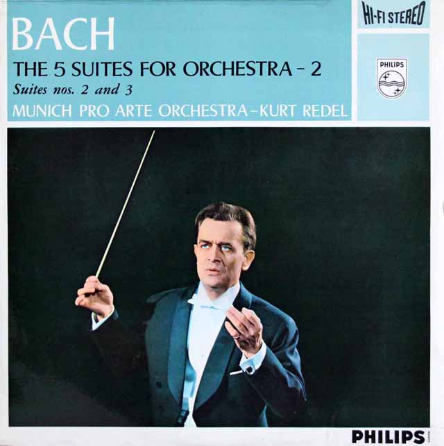 【オリジナル盤】　レーデルのバッハ/管弦楽組曲第2、3番　蘭PHILIPS　3634　LP レコード