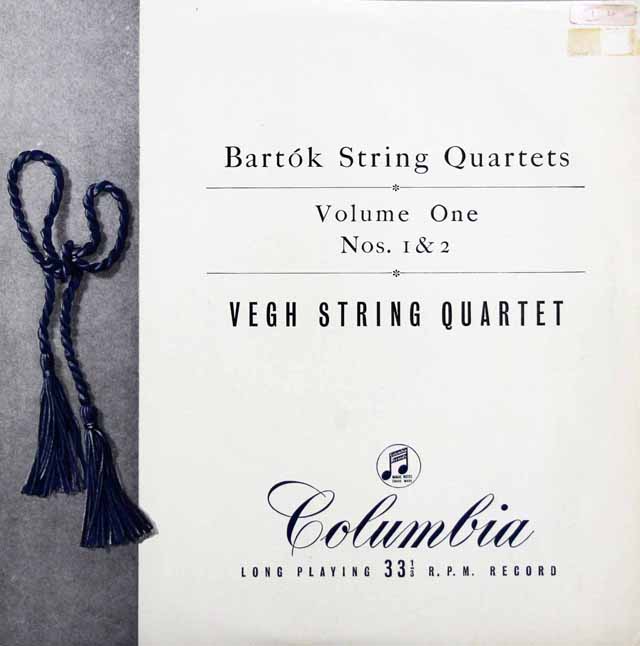 【オリジナル盤】　ヴェーグ四重奏団のバルトーク/弦楽四重奏曲全集 　英Columbia　3634　LP レコード