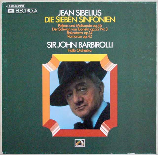 バルビローリのシベリウス/交響曲全集　独EMI　3634　LP レコード