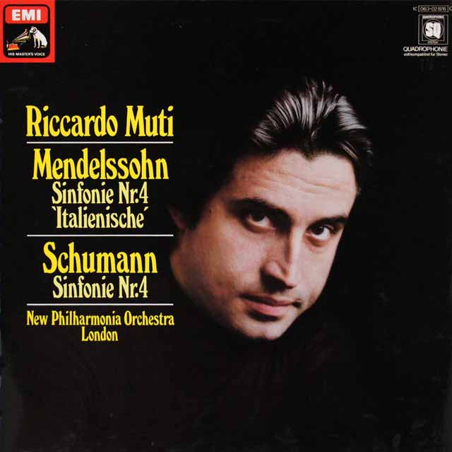 ムーティのメンデルスゾーン&シューマン/交響曲第4番　独EMI　3635　LP レコード