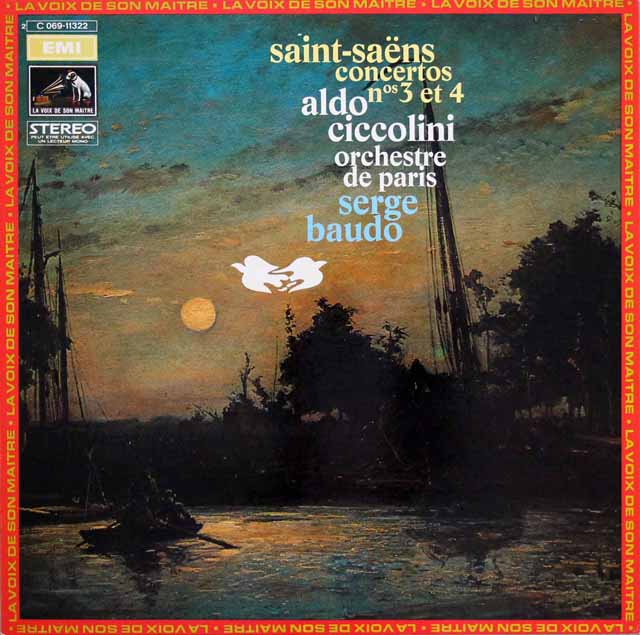 チッコリーニ、ボドのサン=サーンス/ピアノ協奏曲第3、4番　仏EMI（VSM）　3635　LP レコード