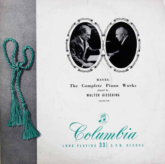【オリジナル盤】　ギーゼキングのラヴェル/ピアノ作品全集　英Columbia　3635　LP レコード