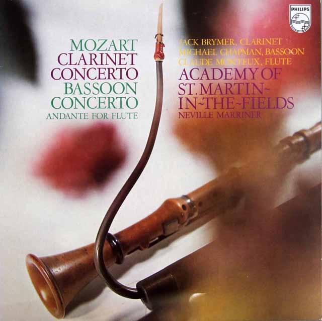ブライマー、マリナーのモーツァルト/クラリネット協奏曲ほか　蘭PHILIPS　3635　LP レコード
