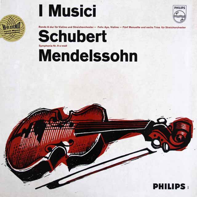 イ・ムジチのシューベルト/ヴァイオリンと弦楽のためのロンドほか　蘭PHILIPS　3635　LP レコード