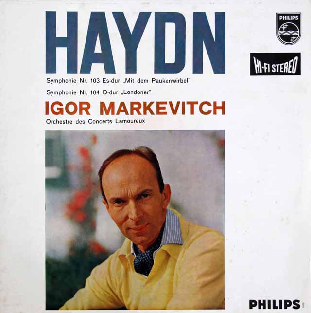 マルケヴィチのハイドン/交響曲第103番「太鼓連打」&104番「ロンドン」　蘭PHILIPS　3635　LP レコード